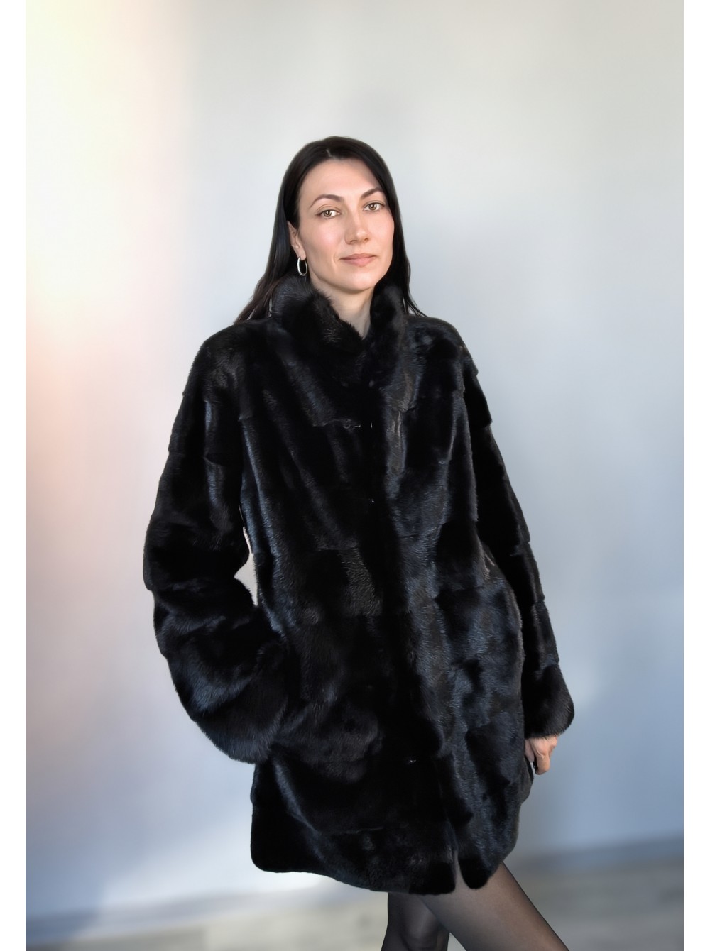 шуба норка памела махагон