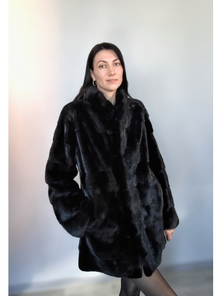 шуба норка памела махагон